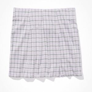 Like- new American Eagle Lavender Plaid Notch Mini Skirt (XS)